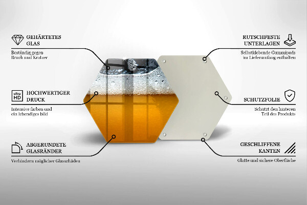 Kuchynská doska zo skla Pite pivnú penu