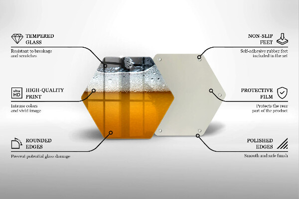 Kuchynská doska zo skla Pite pivnú penu