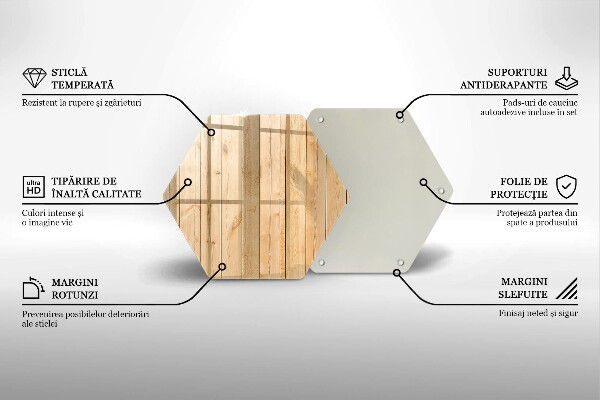 Kuchynská doska zo skla Jemné drevené dosky