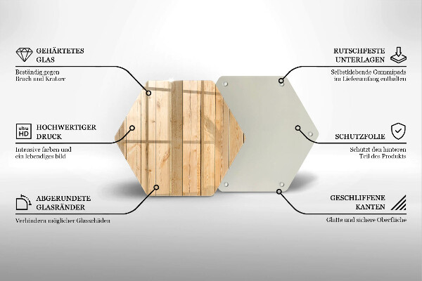 Kuchynská doska zo skla Jemné drevené dosky