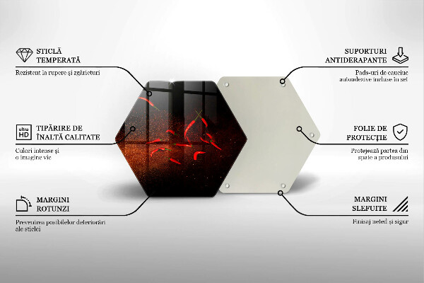 Kuchynská doska zo skla Horúce čili papričky