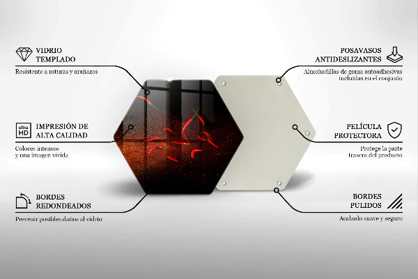 Kuchynská doska zo skla Horúce čili papričky