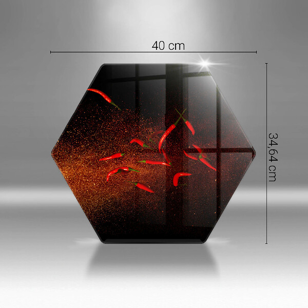 Kuchynská doska zo skla Horúce čili papričky