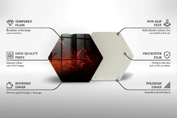 Kuchynská doska zo skla Horúce čili papričky