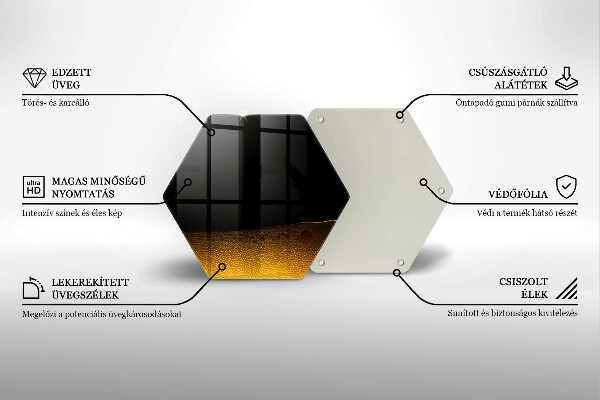 Kuchynská doska veľká zo skla Sýtené pivo