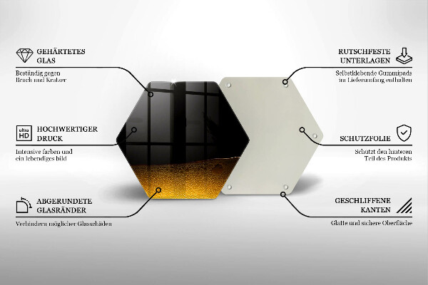 Kuchynská doska veľká zo skla Sýtené pivo