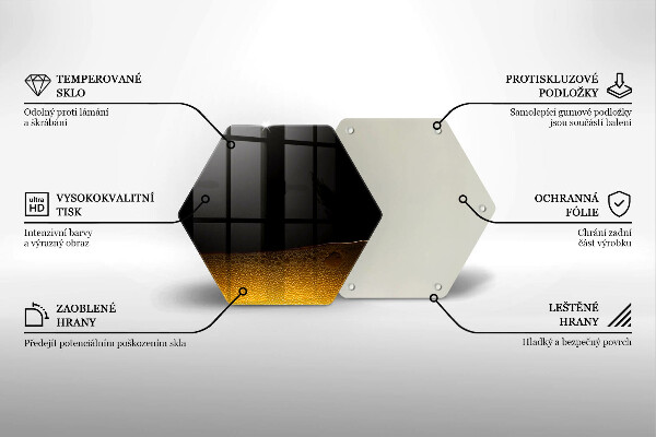 Kuchynská doska veľká zo skla Sýtené pivo