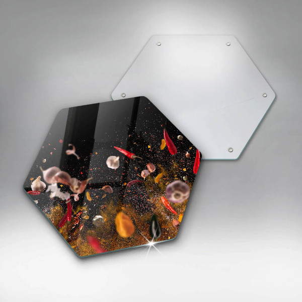 Kuchynská doska veľká zo skla Horúce korenie