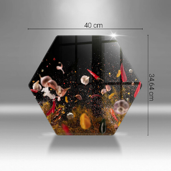 Kuchynská doska veľká zo skla Horúce korenie