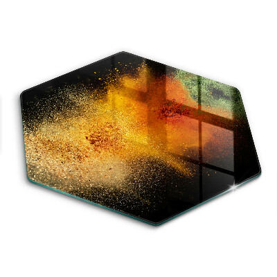 Kuchynská doska veľká zo skla Farebné korenie