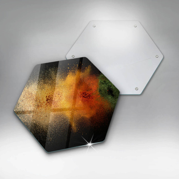 Kuchynská doska veľká zo skla Farebné korenie