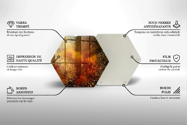 Kuchynská doska veľká zo skla Farebné korenie