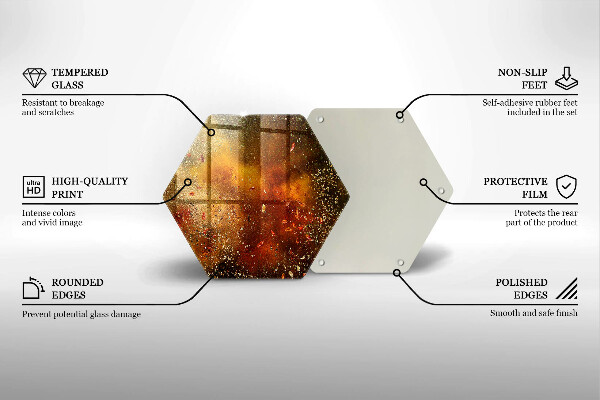 Kuchynská doska veľká zo skla Farebné korenie