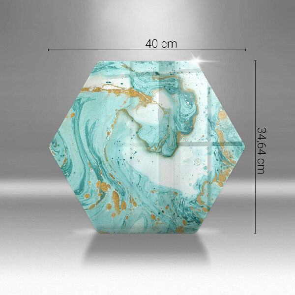 Kuchynská doska veľká zo skla Modrá abstrakcia