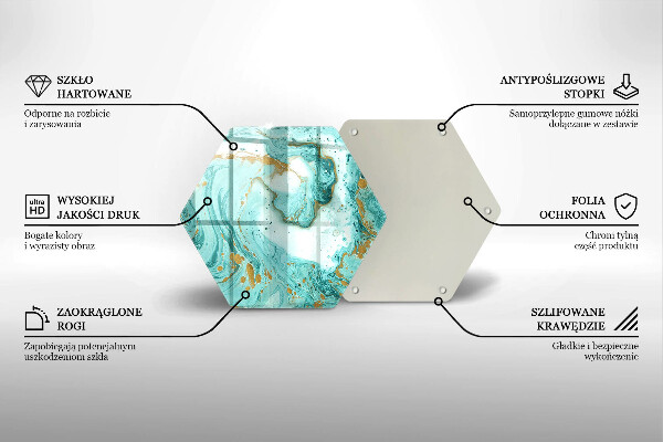 Kuchynská doska veľká zo skla Modrá abstrakcia