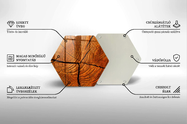 Kuchynská doska veľká zo skla Drevená konštrukcia kmeňa