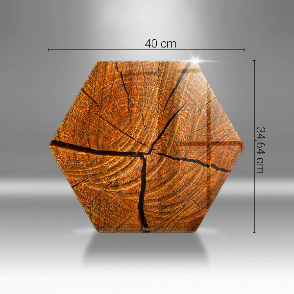 Kuchynská doska veľká zo skla Drevená konštrukcia kmeňa