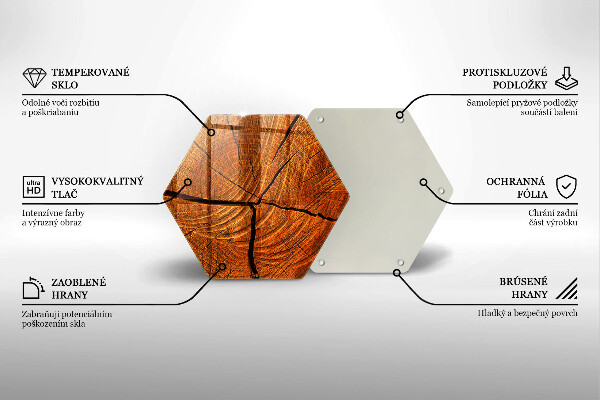 Kuchynská doska veľká zo skla Drevená konštrukcia kmeňa