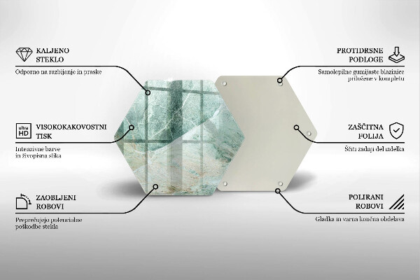 Kuchynská doska zo skla Kamenná štruktúra