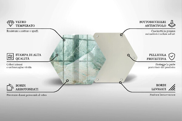 Kuchynská doska zo skla Kamenná štruktúra
