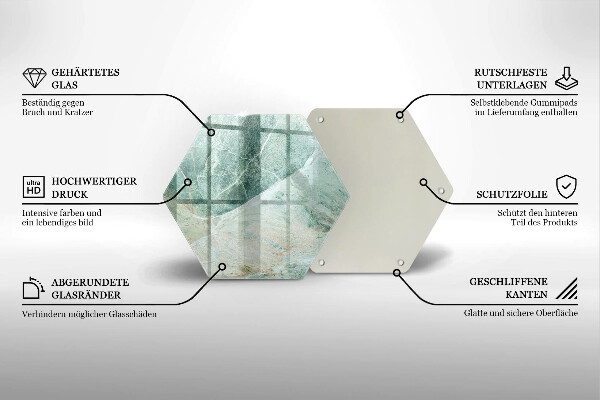 Kuchynská doska zo skla Kamenná štruktúra