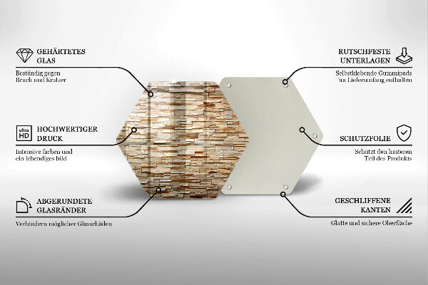Kuchynská doska veľká zo skla Textúra dekoratívnych kameňov
