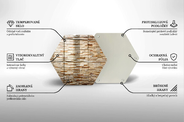 Kuchynská doska veľká zo skla Textúra dekoratívnych kameňov