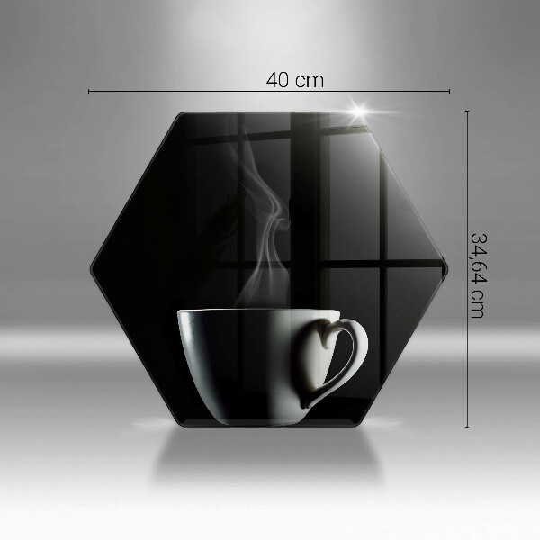 Kuchynská doska veľká zo skla Šálka čaju