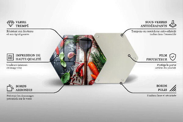 Kuchynská doska veľká zo skla Kuchynské jedlo