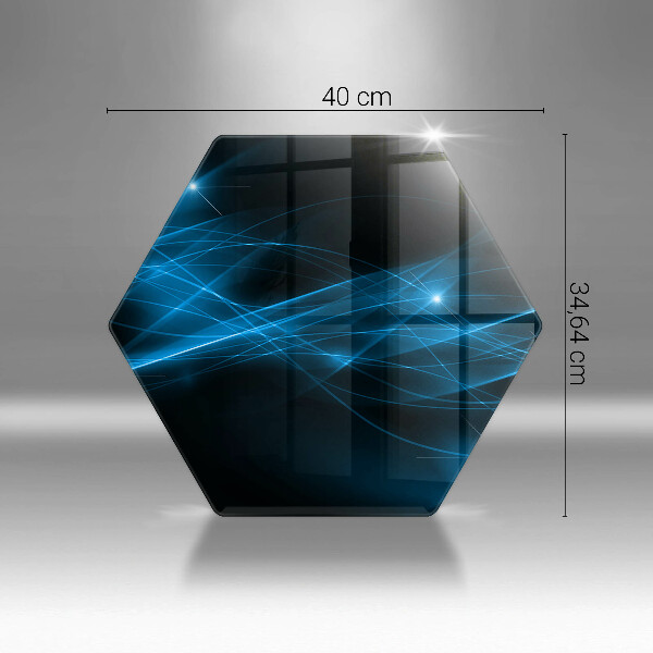 Kuchynská doska veľká zo skla Abstraktný modrý dym