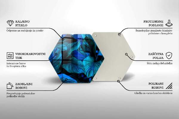Kuchynská doska zo skla Listy vegetácie džungle