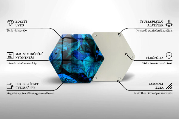 Kuchynská doska zo skla Listy vegetácie džungle