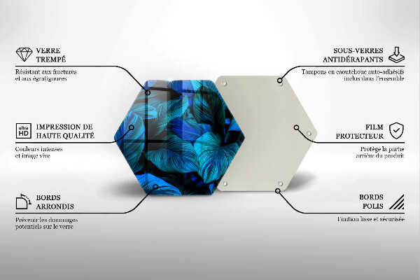 Kuchynská doska zo skla Listy vegetácie džungle