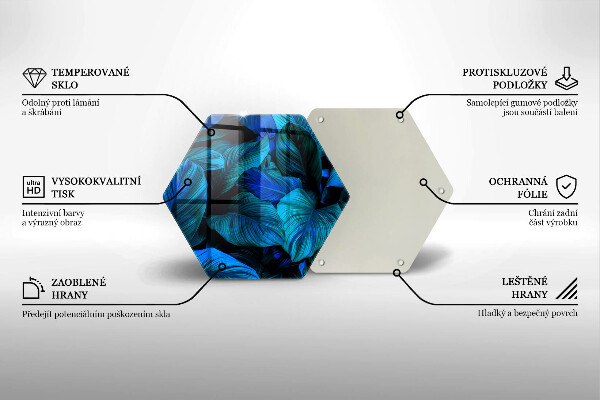 Kuchynská doska zo skla Listy vegetácie džungle