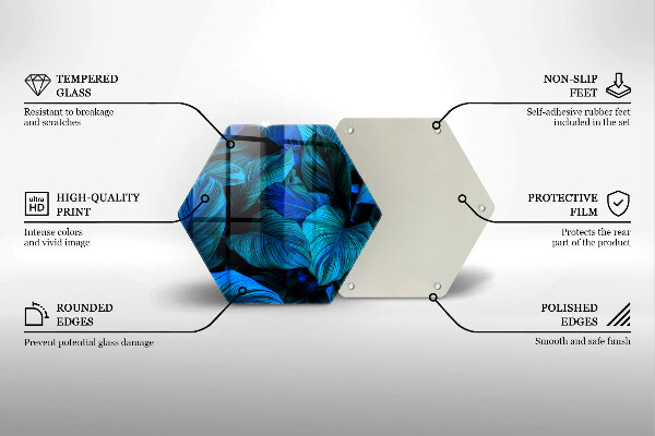 Kuchynská doska zo skla Listy vegetácie džungle