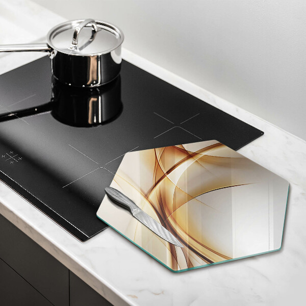 Kuchynská doska veľká zo skla Abstraktné tvary
