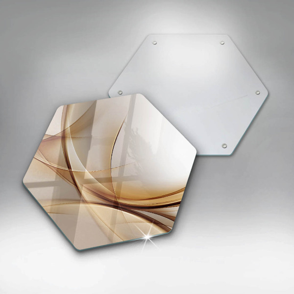 Kuchynská doska veľká zo skla Abstraktné tvary