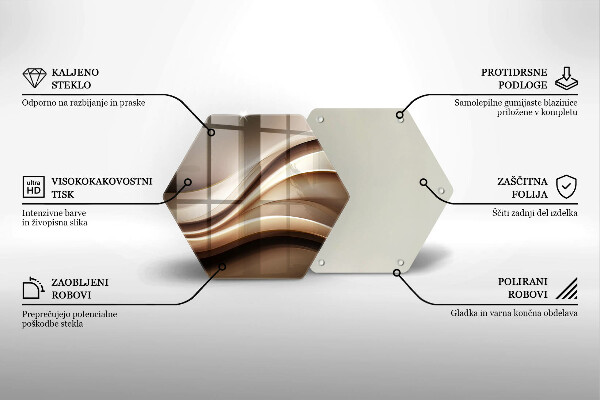 Kuchynská doska veľká zo skla Abstrakcia jemné línie
