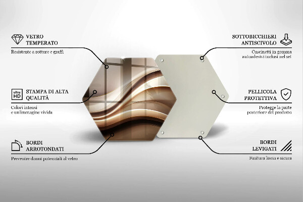Kuchynská doska veľká zo skla Abstrakcia jemné línie