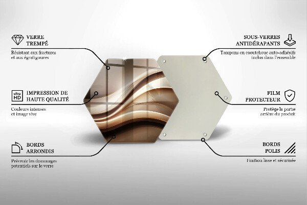 Kuchynská doska veľká zo skla Abstrakcia jemné línie