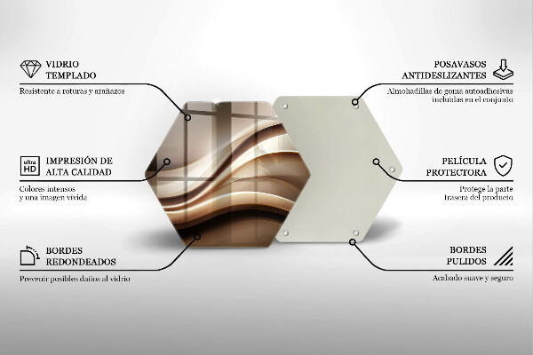 Kuchynská doska veľká zo skla Abstrakcia jemné línie