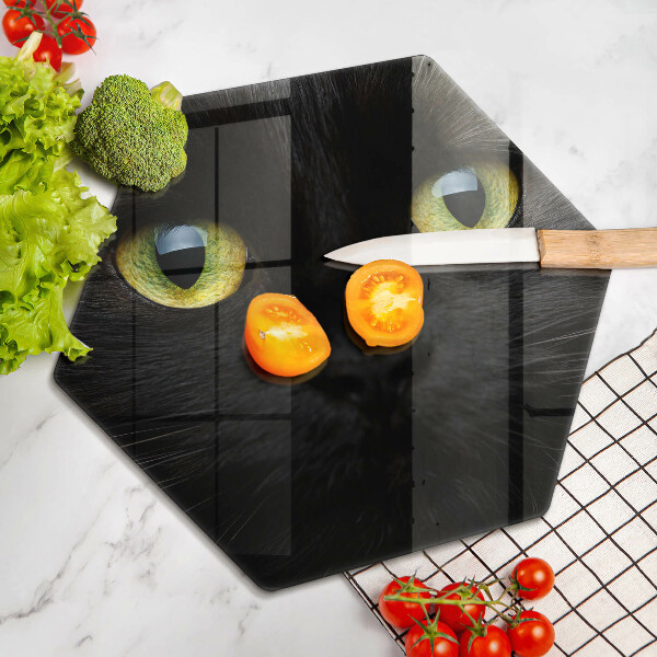 Kuchynská doska veľká zo skla Zvieracie mačacie oči