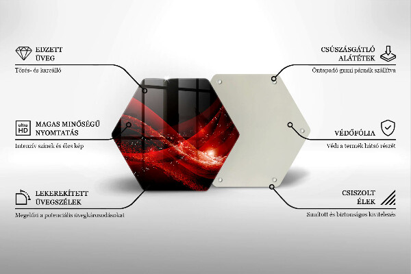 Kuchynská doska veľká zo skla Moderná abstrakcia