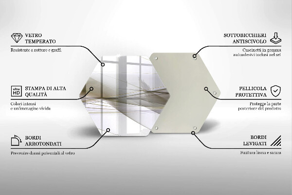 Kuchynská doska veľká zo skla Dizajn abstraktných línií