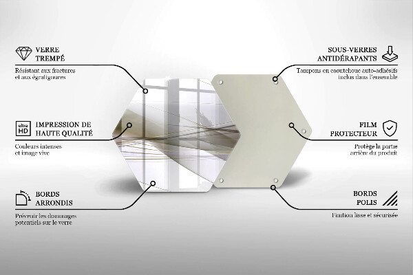 Kuchynská doska veľká zo skla Dizajn abstraktných línií