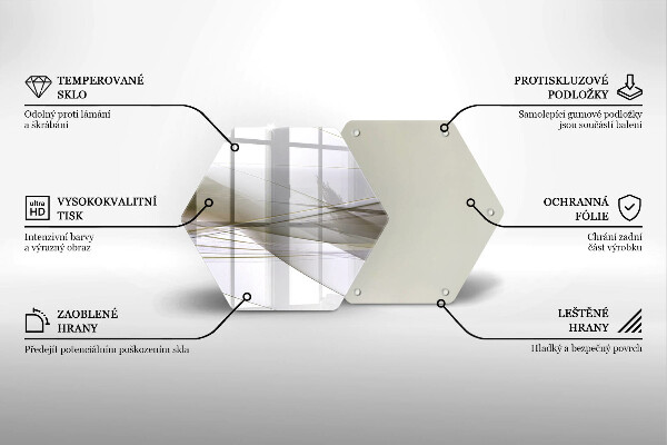 Kuchynská doska veľká zo skla Dizajn abstraktných línií