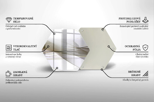 Kuchynská doska veľká zo skla Dizajn abstraktných línií