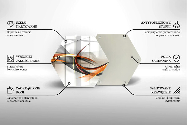 Kuchynská doska veľká zo skla Moderné tvary