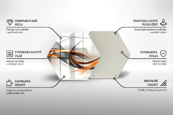 Kuchynská doska veľká zo skla Moderné tvary