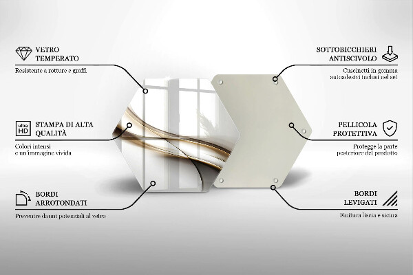 Kuchynská doska veľká zo skla Mäkké línie abstrakcie